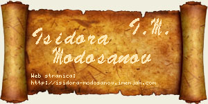 Isidora Modošanov vizit kartica